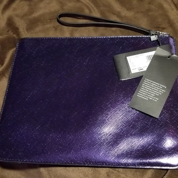 Armani Exchange Navy Metallic Pouch - Picture 2 of 4